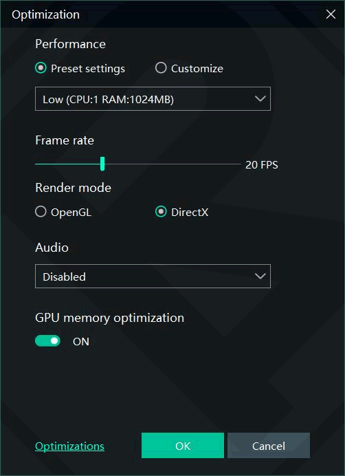 Optimization MEMUPlayer